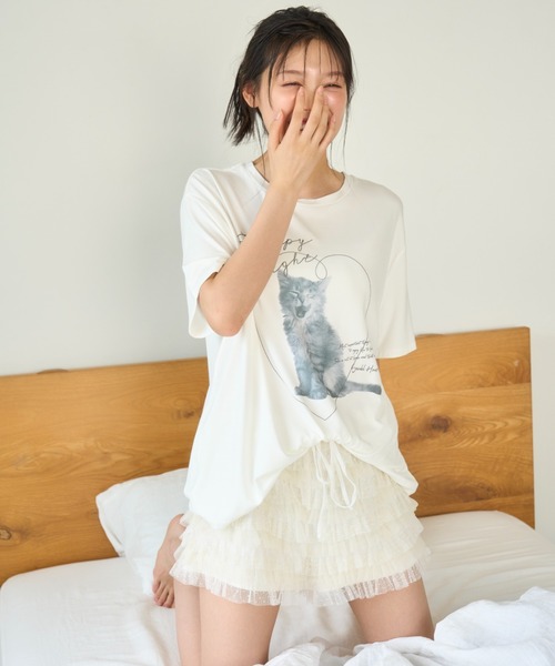 SNIDEL HOME（スナイデルホーム）の「チュールフリルショート