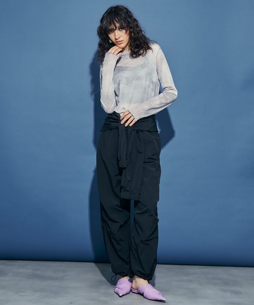 uyu.（ウユ）の「2way Waist Wrap Wide Pants / 2wayウエストラップワイドパンツ【uyu.】（カーゴパンツ・レディース・ブラック/ピンク/グレー・FREE）」の20枚目の写真