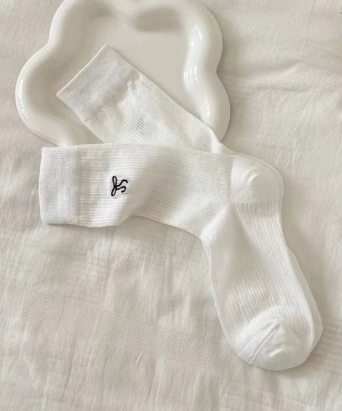 Chick(チック)の「▲RibbonSox / リボンソックス(ソックス/靴下・レディース・ブラック/グレー/ピンク/アイボリー/ホワイト・FREE)」の1枚目の写真