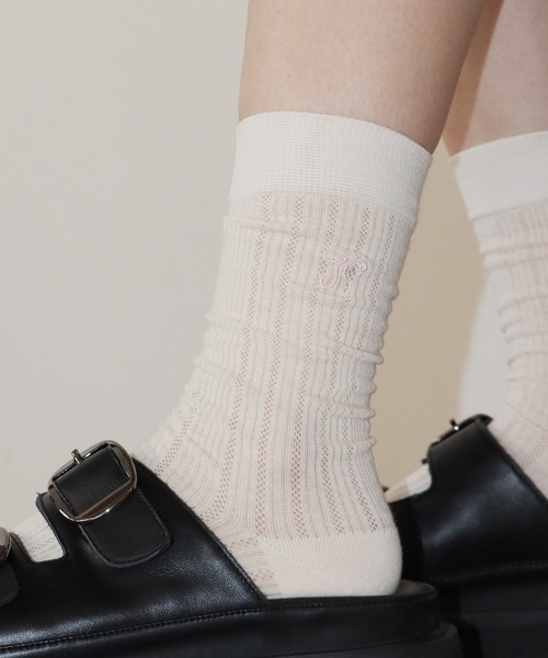 Chick(チック)の「▲RibbonSox / リボンソックス(ソックス/靴下・レディース・ブラック/グレー/ピンク/アイボリー/ホワイト・FREE)」の22枚目の写真