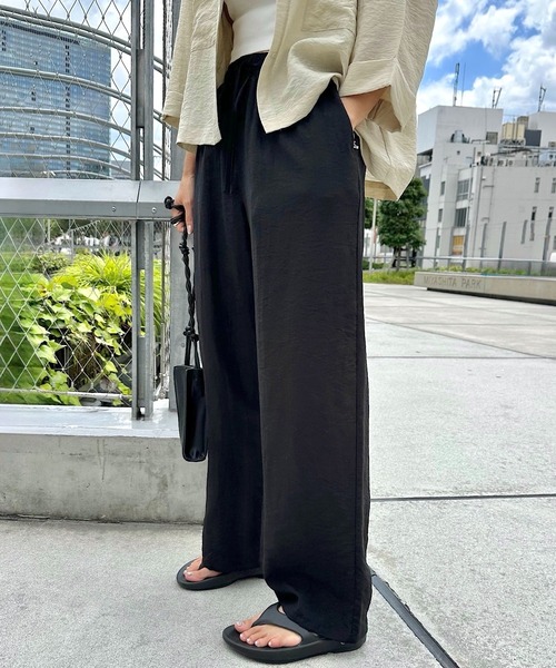 andme(アンドミー)の「【新色追加】リネンブレンドイージーワイドパンツ(その他パンツ・レディース・ライトベージュ/ブラック/ブラウン/モカ・M/L)」の5枚目の写真
