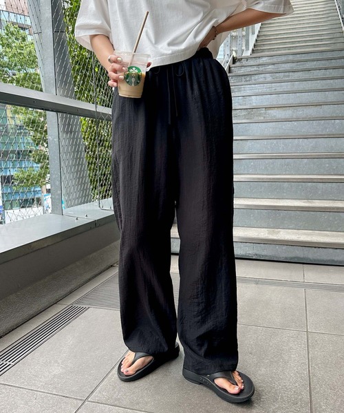 andme(アンドミー)の「【新色追加】リネンブレンドイージーワイドパンツ(その他パンツ・レディース・ライトベージュ/ブラック/ブラウン/モカ・M/L)」の10枚目の写真