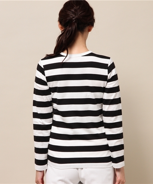 ELFORBR（エルフォーブル）の「天竺ボーダーロングスリーブＴシャツ（Tシャツ/カットソー・レディース・ブラック/ブラック系その他・MEDIUM）」の9枚目の写真