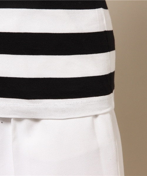 ELFORBR（エルフォーブル）の「天竺ボーダーロングスリーブＴシャツ（Tシャツ/カットソー・レディース・ブラック/ブラック系その他・MEDIUM）」の5枚目の写真