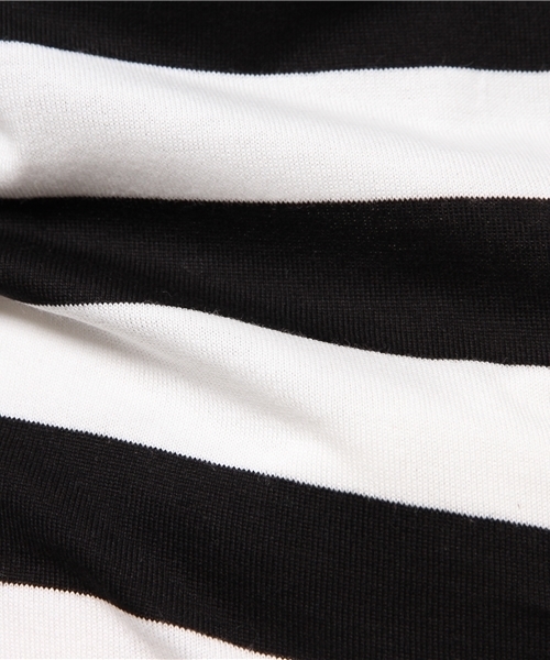 ELFORBR（エルフォーブル）の「天竺ボーダーロングスリーブＴシャツ（Tシャツ/カットソー・レディース・ブラック/ブラック系その他・MEDIUM）」の6枚目の写真