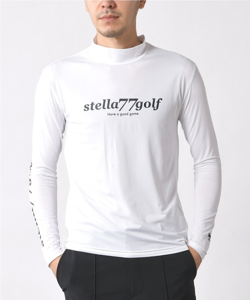 stella77golf(ステラセブンティーンセブンゴルフ)の「接触冷感ハイネックゴルフ長袖カットソー(Tシャツ/カットソー・メンズ・ブラック/ホワイト・SMALL/MEDIUM/LARGE/X-LARGE/XX-LARGE)」の1枚目の写真