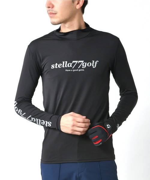stella77golf(ステラセブンティーンセブンゴルフ)の「接触冷感ハイネックゴルフ長袖カットソー(Tシャツ/カットソー・メンズ・ブラック/ホワイト・SMALL/MEDIUM/LARGE/X-LARGE/XX-LARGE)」の2枚目の写真