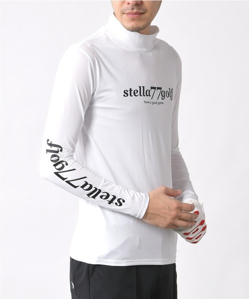 stella77golf(ステラセブンティーンセブンゴルフ)の「接触冷感ハイネックゴルフ長袖カットソー(Tシャツ/カットソー・メンズ・ブラック/ホワイト・SMALL/MEDIUM/LARGE/X-LARGE/XX-LARGE)」の9枚目の写真