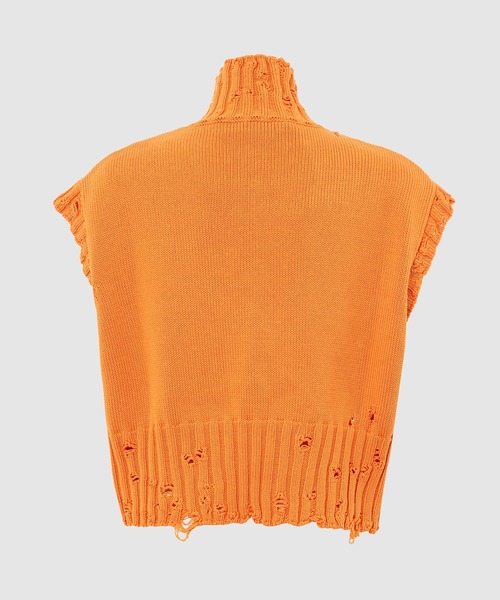 MARNI(マルニ)の「UNFINISHED KNIT / コットンベスト(ベスト・レディース・オレンジ・38/40)」の2枚目の写真