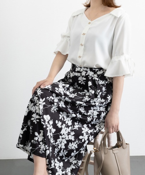 Miniministore(ミニミニストア)の「ブラウス レディース ベルスリーブシャツ(シャツ/ブラウス・レディース・ホワイト・L/M)」の13枚目の写真
