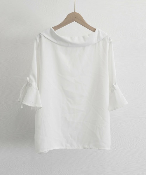 Miniministore(ミニミニストア)の「ブラウス レディース ベルスリーブシャツ(シャツ/ブラウス・レディース・ホワイト・L/M)」の16枚目の写真
