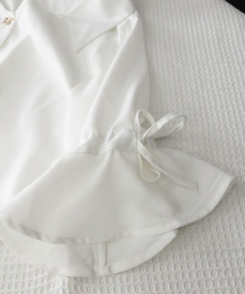 Miniministore(ミニミニストア)の「ブラウス レディース ベルスリーブシャツ(シャツ/ブラウス・レディース・ホワイト・L/M)」の18枚目の写真