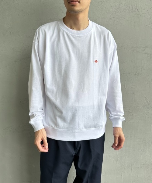 DANTON/ダントン] スウェットライク ワンポイントロゴロンT（Tシャツ