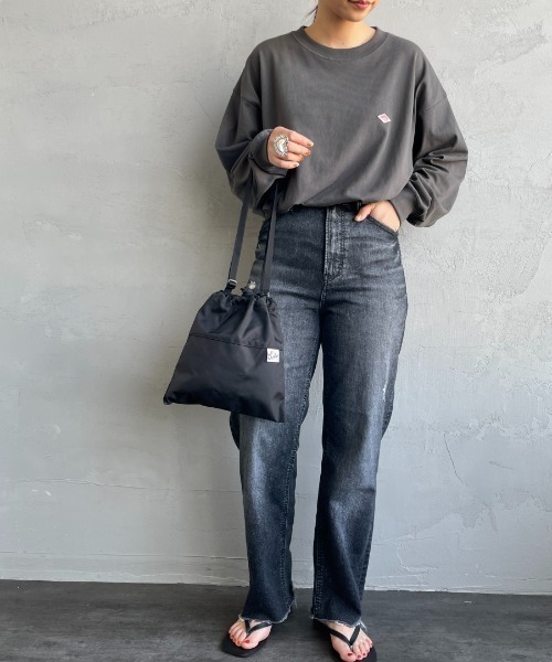 DANTON（ダントン）の「[DANTON/ダントン] スウェットライク ワンポイントロゴロンT（Tシャツ/カットソー・レディース・アイボリー/ホワイト/ブラック・S/M/L）」の11枚目の写真