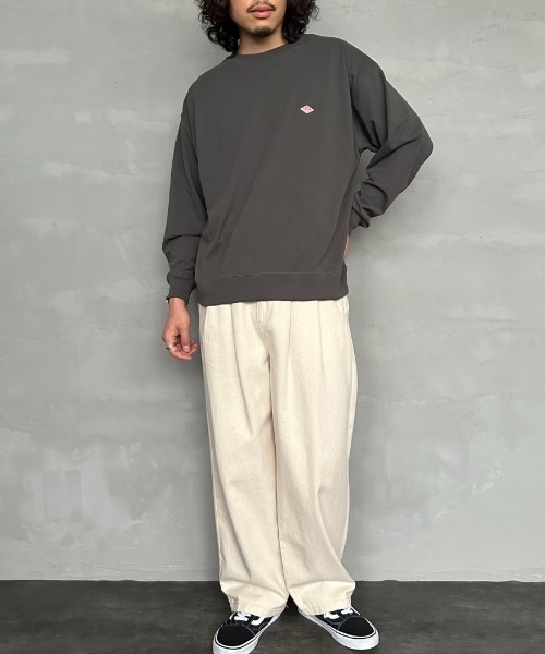 DANTON（ダントン）の「[DANTON/ダントン] スウェットライク ワンポイントロゴロンT（Tシャツ/カットソー・レディース・アイボリー/ホワイト/ブラック・S/M/L）」の13枚目の写真