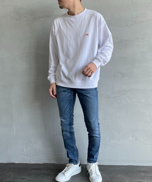 DANTON（ダントン）の「[DANTON/ダントン] スウェットライク ワンポイントロゴロンT（Tシャツ/カットソー・レディース・アイボリー/ホワイト/ブラック・S/M/L）」の6枚目の写真