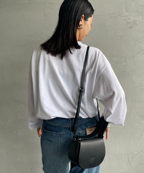 DANTON（ダントン）の「[DANTON/ダントン] スウェットライク ワンポイントロゴロンT（Tシャツ/カットソー・レディース・アイボリー/ホワイト/ブラック・S/M/L）」の18枚目の写真