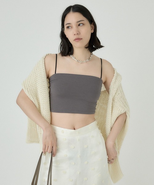 Chaos（カオス）の「Chaos(カオス)/◇藤子さんコラボ◇【先行予約】ベアチューブ（チューブトップ・レディース・チャコール/グレイッシュベージュ・36/38）」の2枚目の写真