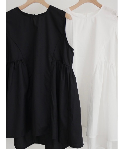 TRUNC(トランクエイティーエイト)の「Side Tuck No Sleeve Blouse(シャツ/ブラウス・レディース・ブラック/アイボリー・FREE)」の18枚目の写真