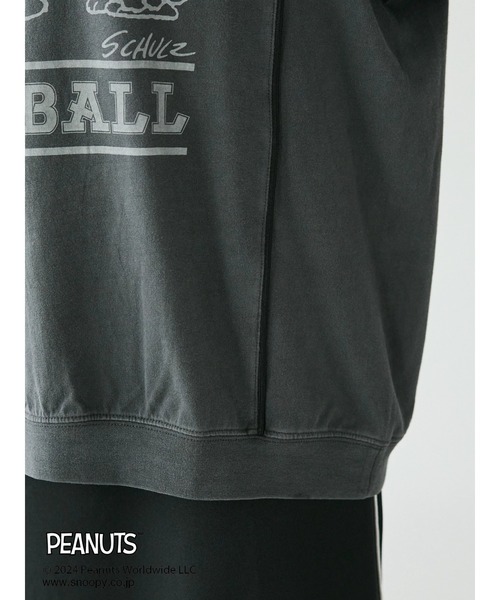 PEANUTS(ピーナッツ)の「【ユニセックス】PEANUTS/スヌーピー 切り替えTシャツ(Tシャツ/カットソー・レディース・グリーン/チャコールグレー/ライトグレー/ブルー・XL/L/M)」の10枚目の写真