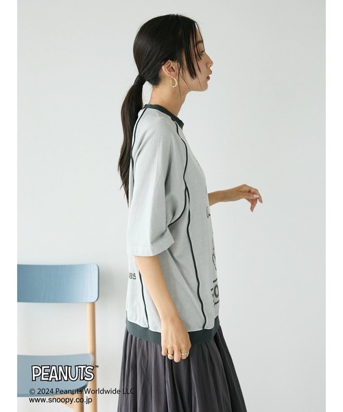 PEANUTS(ピーナッツ)の「【ユニセックス】PEANUTS/スヌーピー 切り替えTシャツ(Tシャツ/カットソー・レディース・グリーン/チャコールグレー/ライトグレー/ブルー・XL/L/M)」の17枚目の写真
