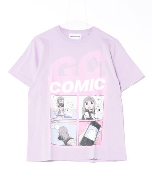 NO WAY(ノーウェイ)の「/Grace Chow/グレース チョウ/Graphic/Design T(Tシャツ/カットソー・レディース・ホワイト/ライトパープル・MEDIUM/SMALL)」の2枚目の写真