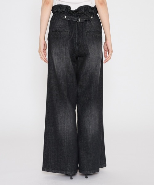 BARNYARDSTORM（バンヤードストーム）の「BARNYARDSTORM / ウエストシャーリングデニム（デニムパンツ・レディース・ブラック・L/S/M）」の11枚目の写真