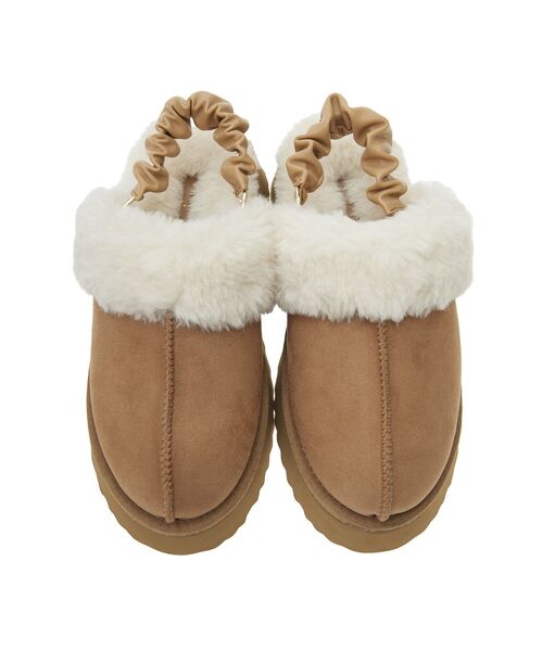 ORiental TRaffic(オリエンタルトラフィック)の「ORientalTRafficフェイクムートンシューズ(サンダル・レディース・ブラック/キャメル・S/L/M)」の7枚目の写真