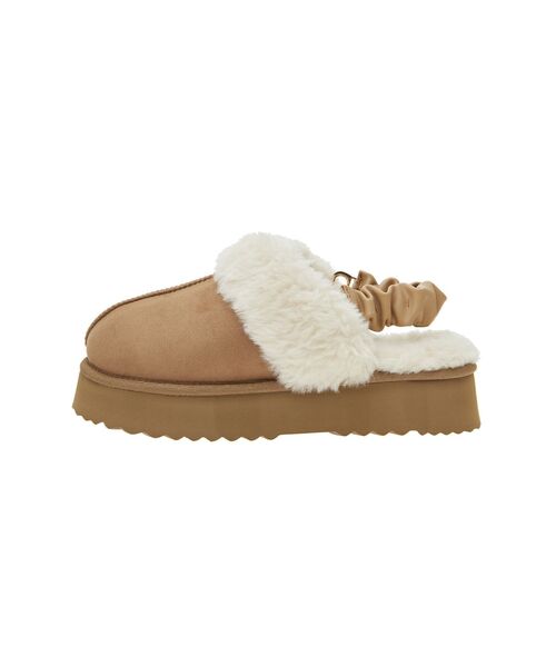 ORiental TRaffic(オリエンタルトラフィック)の「ORientalTRafficフェイクムートンシューズ(サンダル・レディース・ブラック/キャメル・S/L/M)」の8枚目の写真