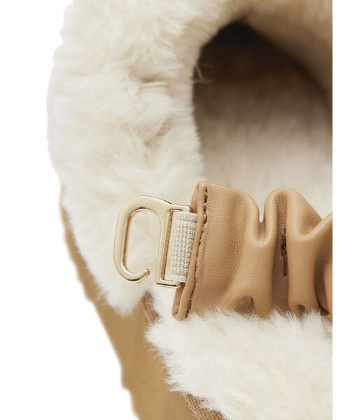 ORiental TRaffic(オリエンタルトラフィック)の「ORientalTRafficフェイクムートンシューズ(サンダル・レディース・ブラック/キャメル・S/L/M)」の12枚目の写真