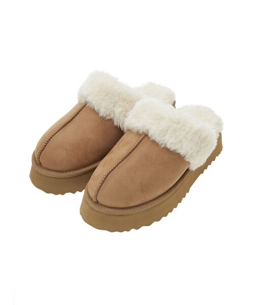 ORiental TRaffic(オリエンタルトラフィック)の「ORientalTRafficフェイクムートンシューズ(サンダル・レディース・ブラック/キャメル・S/L/M)」の13枚目の写真