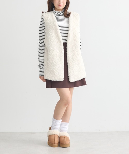 ORiental TRaffic(オリエンタルトラフィック)の「ORientalTRafficフェイクムートンシューズ(サンダル・レディース・ブラック/キャメル・S/L/M)」の16枚目の写真