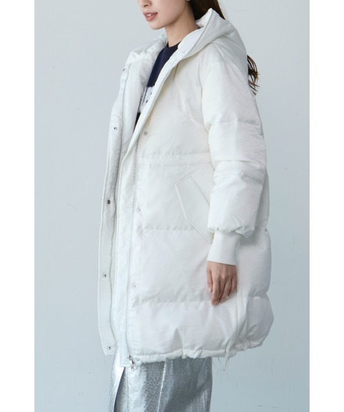 Miss Arrivo ホワイト キルティング ダウンジャケット