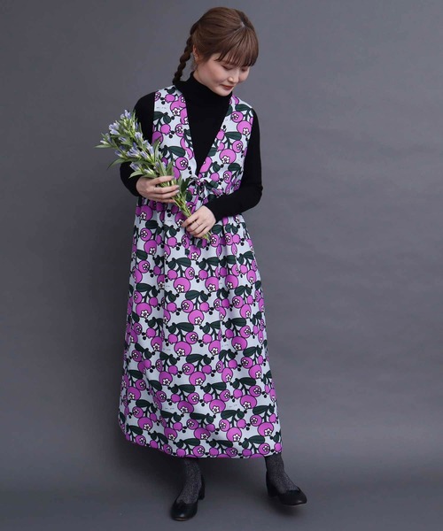 peu pres(プープレ)の「ブルーベリープリントOP(ワンピース・レディース・グレー/ベージュ・FREE)」の8枚目の写真