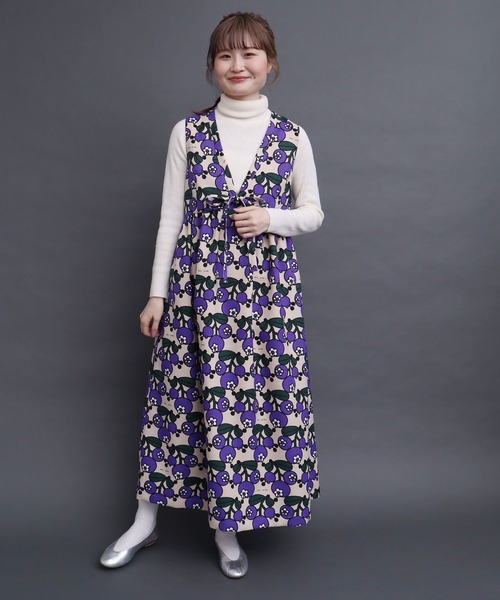 peu pres(プープレ)の「ブルーベリープリントOP(ワンピース・レディース・グレー/ベージュ・FREE)」の12枚目の写真