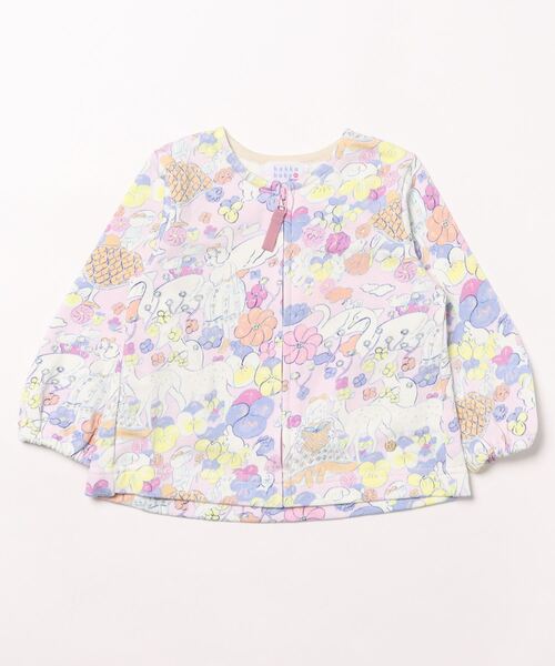 HAKKA BABY（ハッカベビー）の「[ベビー]hakka　kids×北澤平祐　こうえんびよりプリントミニ裏毛ジップカーディガン（カーディガン/ボレロ・キッズ・ピンク/ブルー・80ｃｍ/90cm）」の2枚目の写真