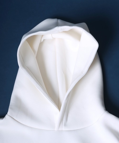 ANPAS（アンパス）の「Soft Cardboard Knit Oversized Full Zip Hoodie/別注 ソフトダンボールニット オーバーサイズ フルジップ パーカー メンズ レディース（パーカー・メンズ・チャコール/ネイビー/ホワイト/ブラック/グレイッシュベージュ・M/L/LL）」の11枚目の写真