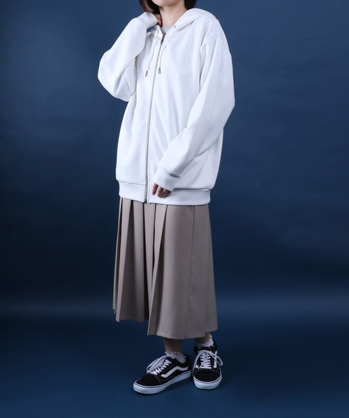 セール】Soft Cardboard Knit Oversized Full Zip Hoodie/別注