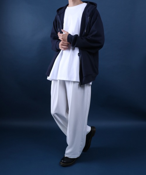 セール】Soft Cardboard Knit Oversized Full Zip Hoodie/別注
