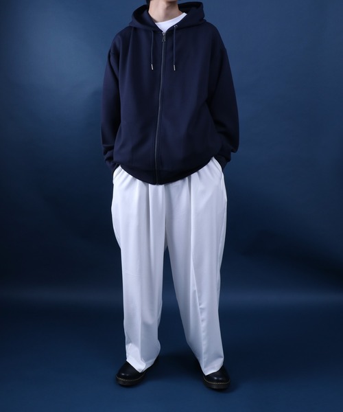 セール】Soft Cardboard Knit Oversized Full Zip Hoodie/別注