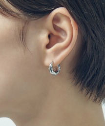 メタル ドット フープ ピアス