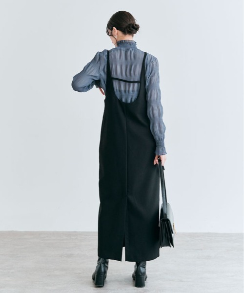 kirakiraShop(キラキラショップ)の「ショルダー キャミ ワンピース(ワンピース・レディース・ブラック/チャコール/ベージュ/ネイビー・M/L)」の19枚目の写真