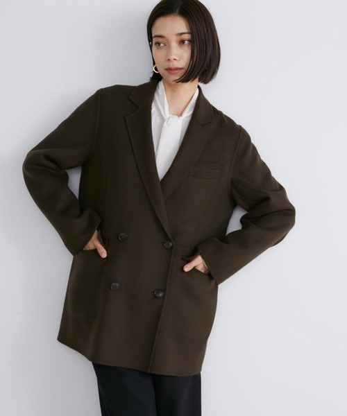 INED(イネド)の「リバージャコット《Bellandi》(チェスターコート・レディース・ダークブラウン/キャメル/ネイビー・9号/7号)」の10枚目の写真