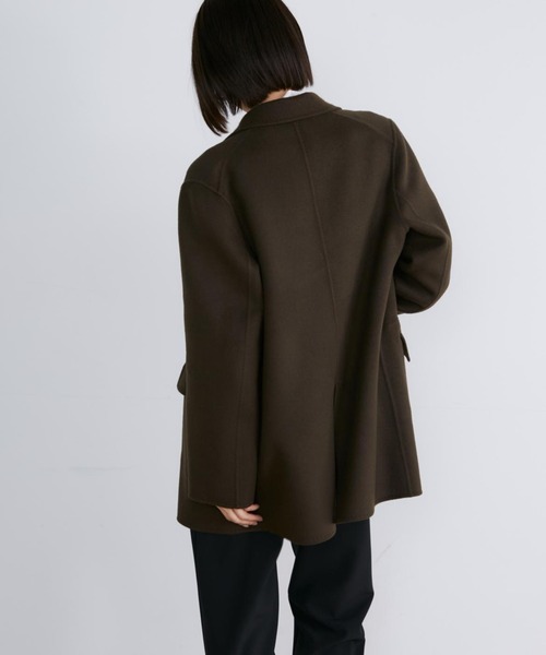 INED(イネド)の「リバージャコット《Bellandi》(チェスターコート・レディース・ダークブラウン/キャメル/ネイビー・9号/7号)」の11枚目の写真