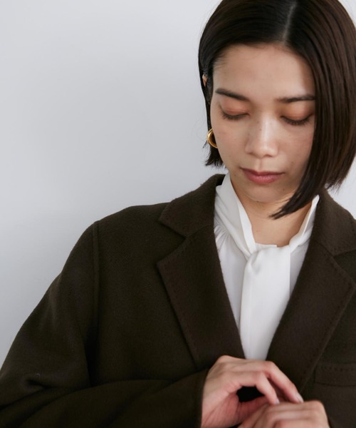 INED(イネド)の「リバージャコット《Bellandi》(チェスターコート・レディース・ダークブラウン/キャメル/ネイビー・9号/7号)」の12枚目の写真