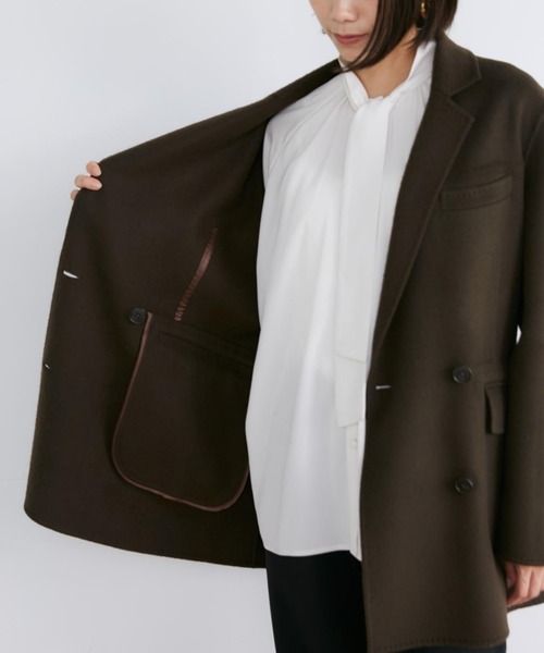 INED(イネド)の「リバージャコット《Bellandi》(チェスターコート・レディース・ダークブラウン/キャメル/ネイビー・9号/7号)」の16枚目の写真