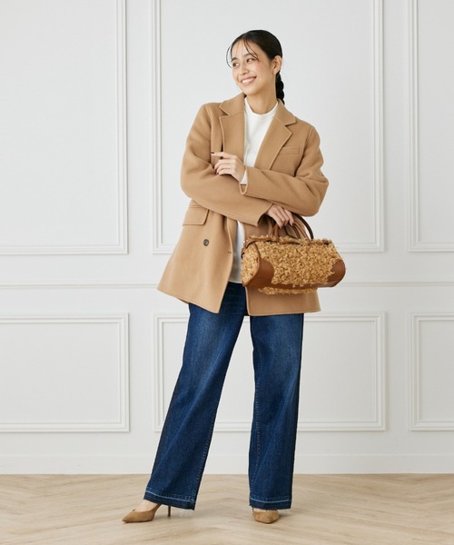 INED(イネド)の「リバージャコット《Bellandi》(チェスターコート・レディース・ダークブラウン/キャメル/ネイビー・9号/7号)」の20枚目の写真