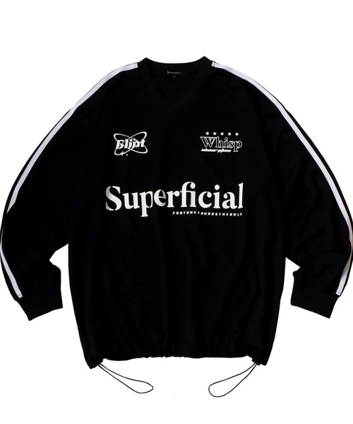 セール】Soccer Game Shirt LS Tee/オーバーサイズ メッシュ