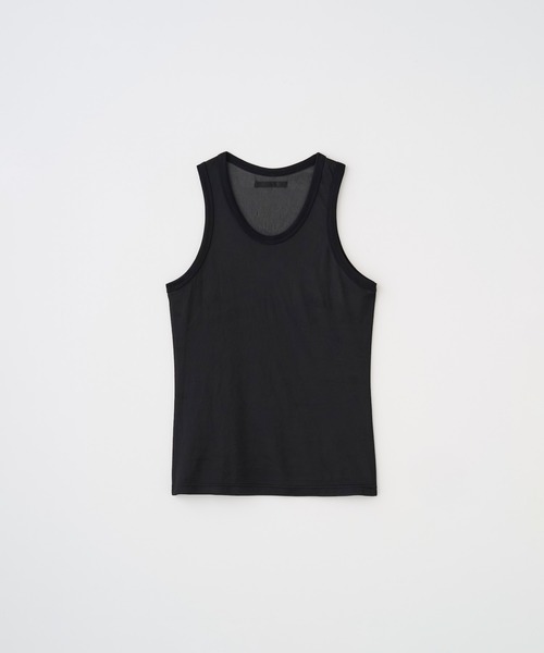 Juha（ユハ）の「SHEER TANKTOP（タンクトップ・メンズ・ピンクベージュ/オリーブ/ブラック・4/3）」の4枚目の写真