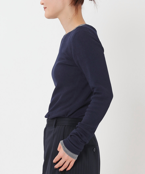 2024AW エーピーストゥディオ　ニットロングスリーブTシャツ 2024AW エーピーストゥディオ ニットロングスリーブTシャツ